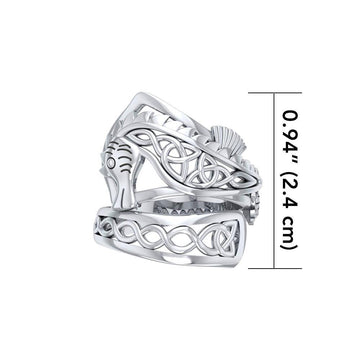 Celtic Knots Silver Seahorse Spoon Ring TRI1737 - Jewelry